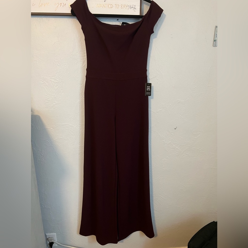 Maroon Off The Shoulder Jumpsuit
